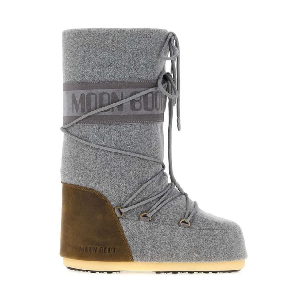 Moon Boot Unisex Grey Felt Icon Boots